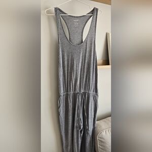 Aerie Gray Racerback Jumpsuit